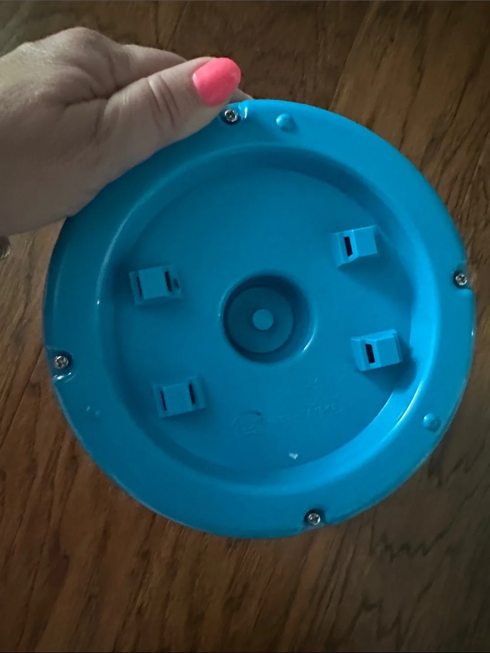 Fisher-Price Push-and-Pop Popper Toy with Yellow Top and Blue Base
